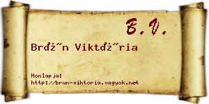 Brün Viktória névjegykártya