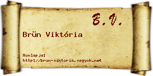 Brün Viktória névjegykártya